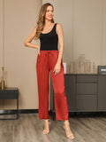 SilkSilky US 19Momme Silk Knitted Womens Pants Red 003