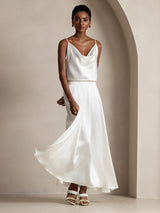 [White] SilkSilky  Skirt 006