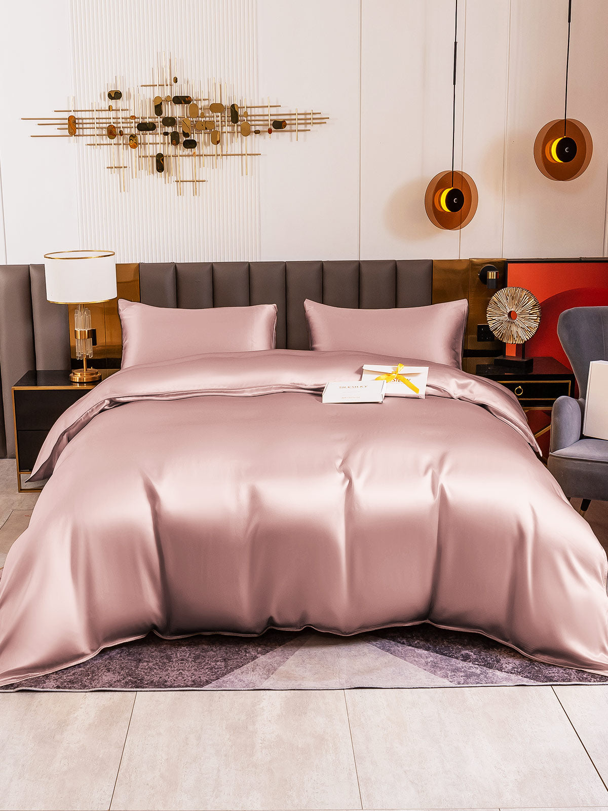 [Pale Mauve] SilkSilky  19Momme Pure Silk Bedding Set 004