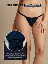 [Dark Blue] SilkSilky  Pure Silk Panty 004