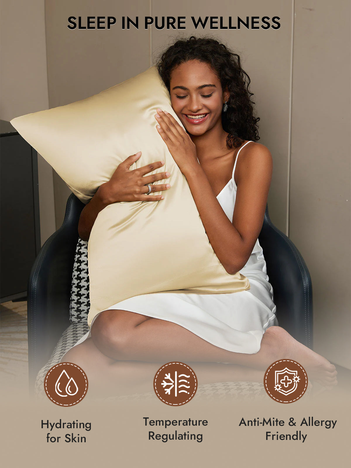 [Ivory] SilkSilky  30Momme Pure Silk Pillowcase 005