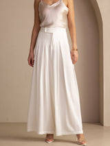 [White] SilkSilky  Women's Pants 001