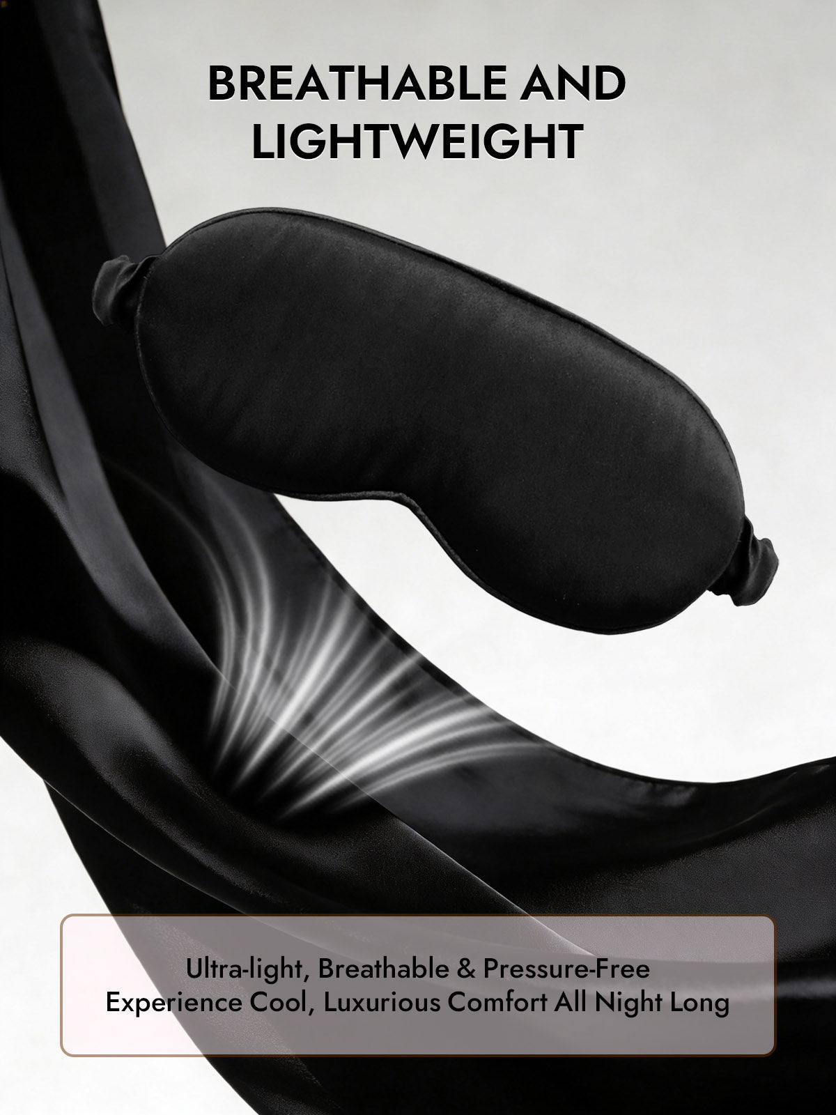 [Black] SilkSilky  Pure Silk Eye Mask 005