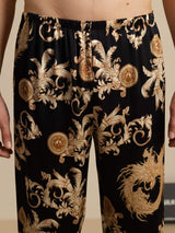 [Black Dragon] SilkSilky  Men's Sleep Shorts 004