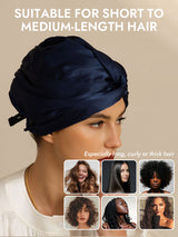 [Dark Blue] SilkSilky  22Momme Pure Silk Sleep Cap 005
