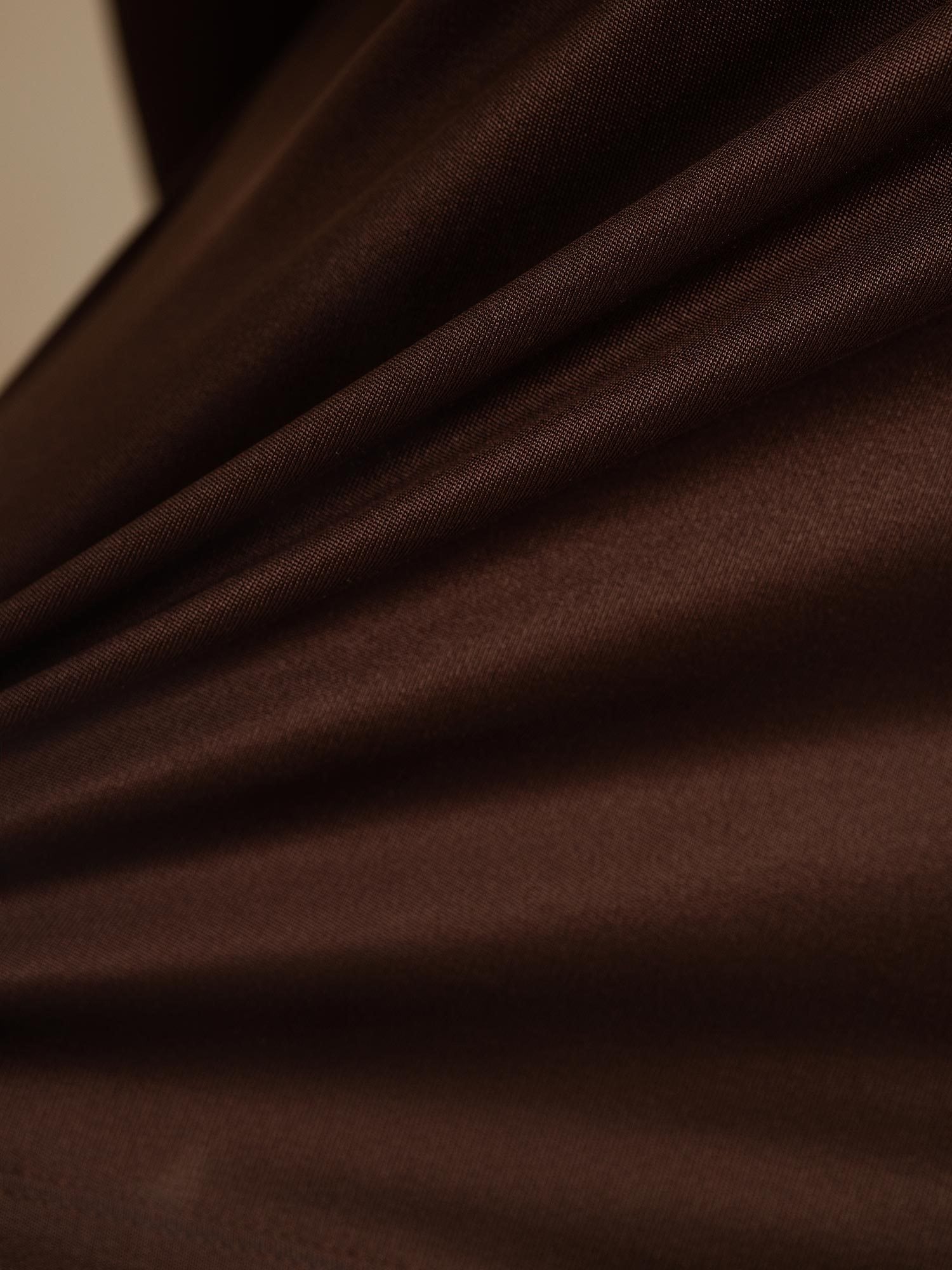 [Coffee] SilkSilky  Pure Silk Womens T-Shirt 005