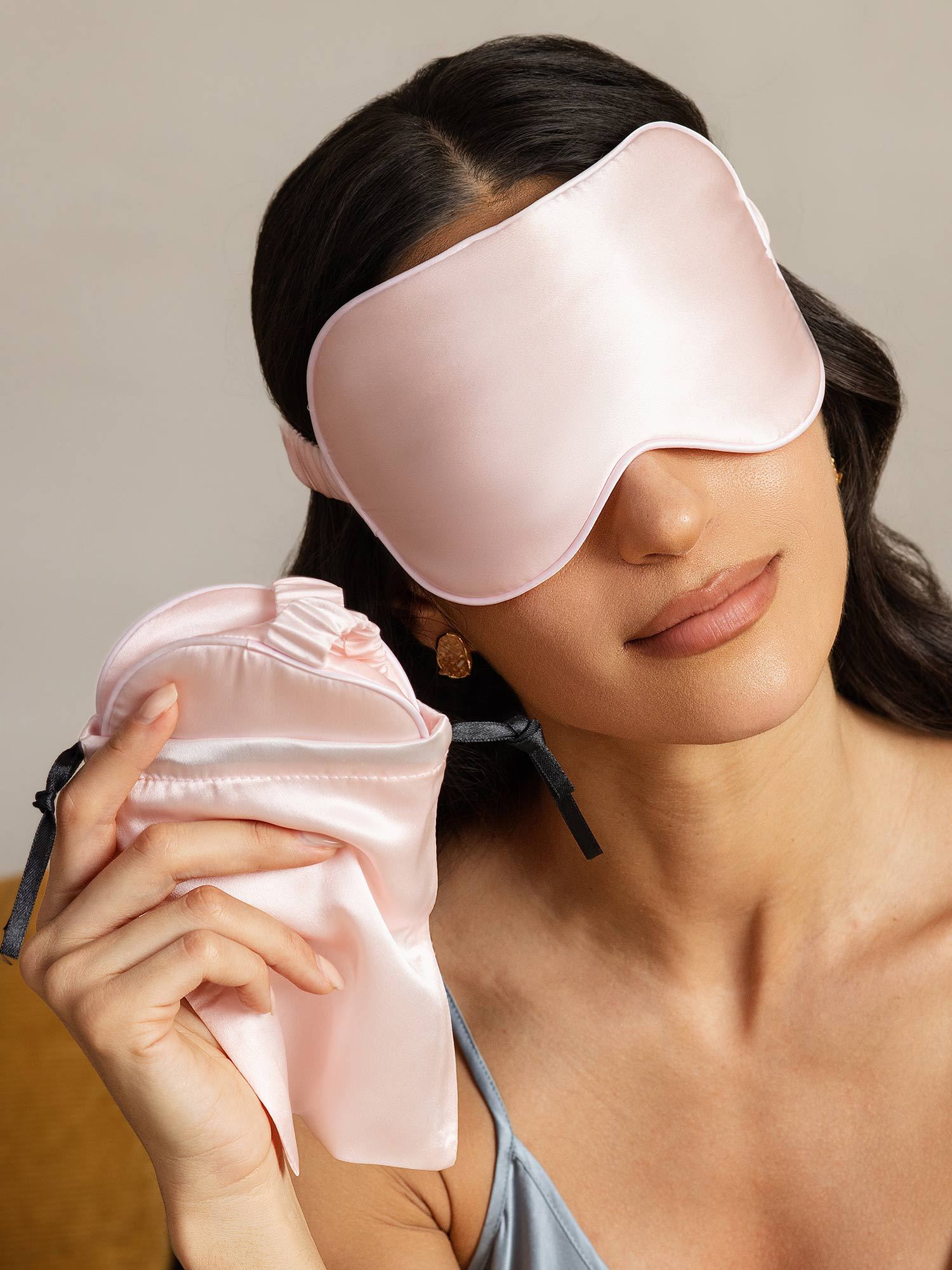 [Pink] SilkSilky Pure Silk Eye Mask 003