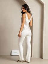 [Light Gray] SilkSilky  Sleeveless V Neck Camisole Top 003