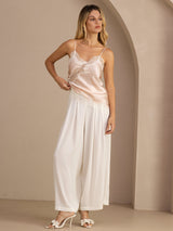 [Pink] SilkSilky  Spaghetti Strap V Neck Camisole Top 005