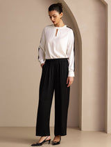 [Black] SilkSilky Womens Pants 005