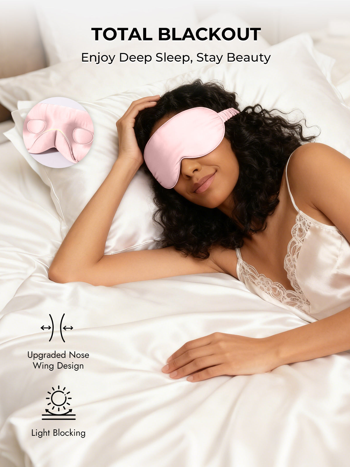 [Pink] SilkSilky  Pure Silk Eye Mask 005