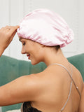 SilkSilky  Pure Silk Sleep Cap Pink 001