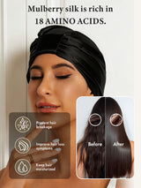 [Black] SilkSilky  Sleep Cap 004