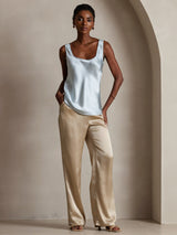[Light Blue] SilkSilky  Sleeveless Camisole Top 008
