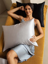[LightGray+White] SilkSilky  Pillowcase 003