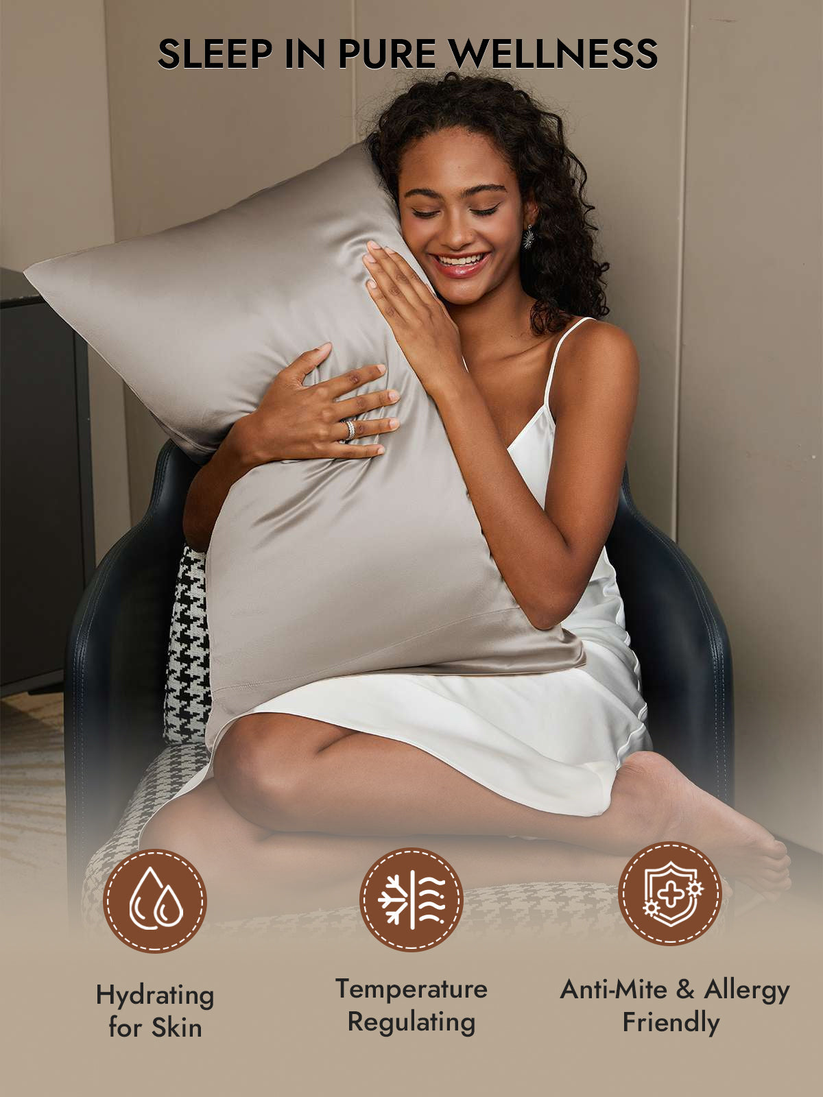 [Gray] SilkSilky  30Momme Pure Silk Pillowcase 005