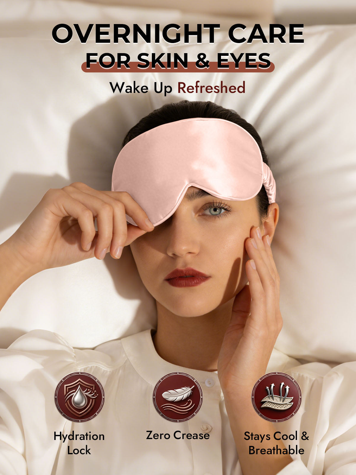 [Pink] SilkSilky  22Momme Eye Mask 007