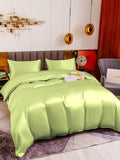 SilkSilky US 19Momme Pure Silk Bedding Set MintGreen 004