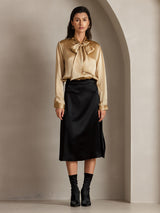 [Black] SilkSilky  Skirt 003