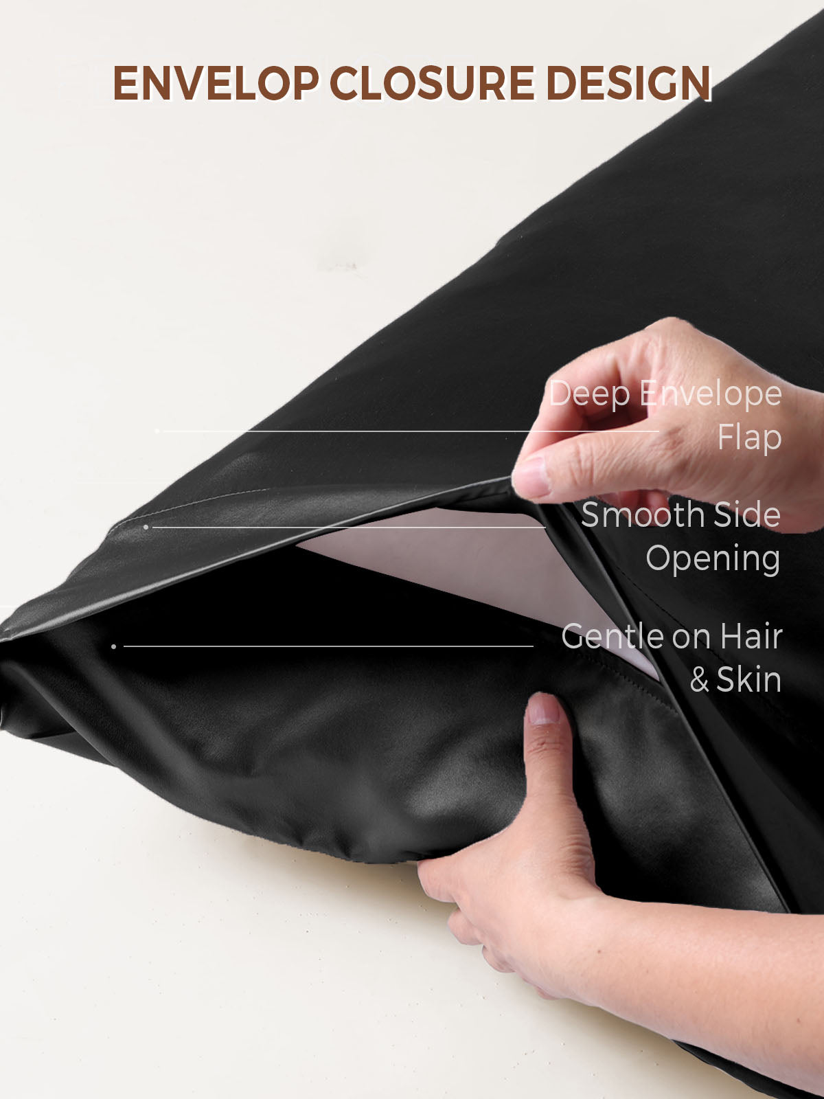 19Momme 100% Mulberry Silk Pillowcase - Envelope Closure