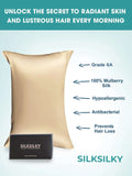 100% Mulberry Silk Pillowcase with Envelope Closure (Buy 3, Get 1 Free )