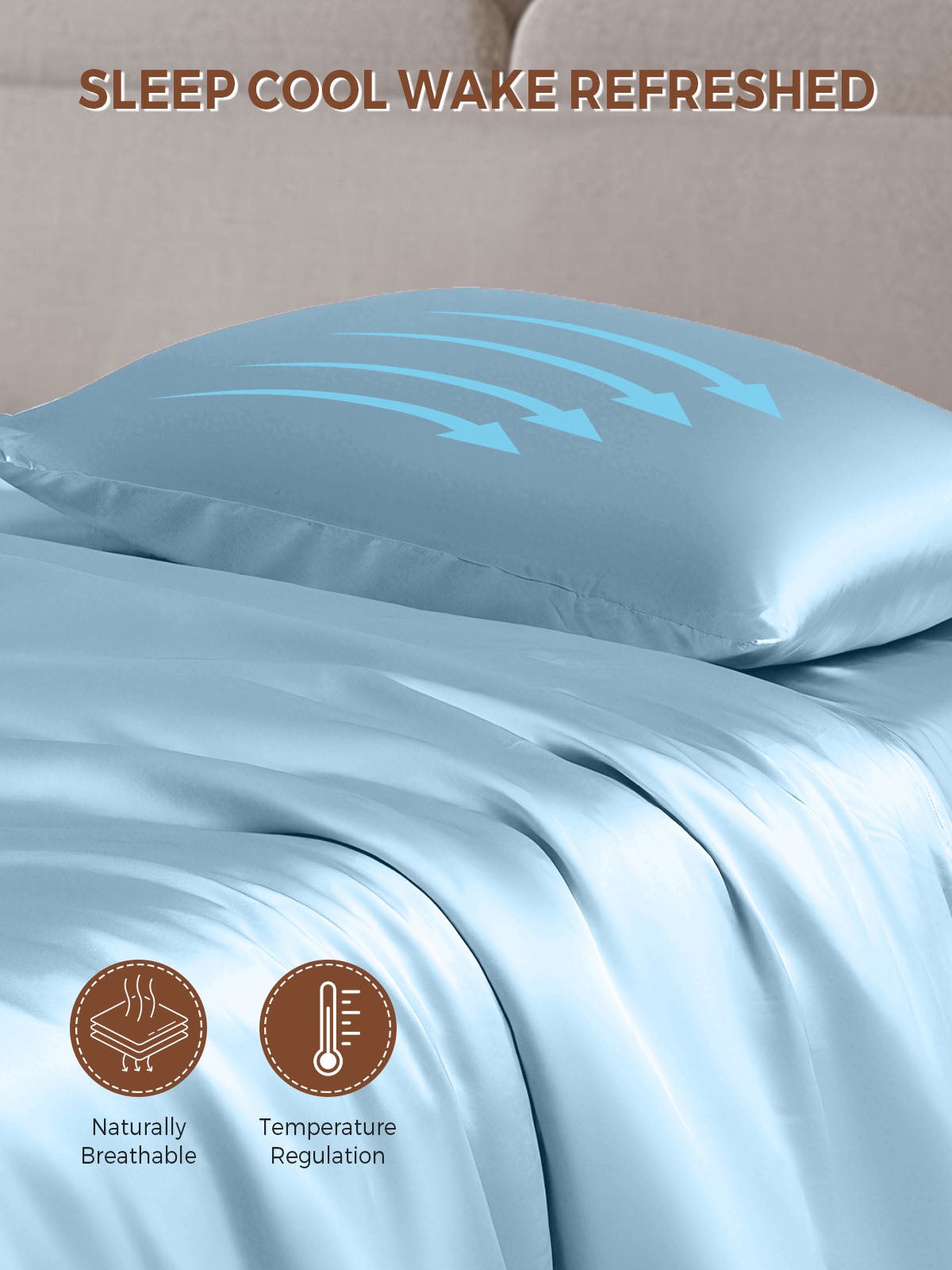 19Momme 100% Mulberry Silk Pillowcase - Envelope Closure
