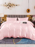 SilkSilky US 19Momme Pure Silk Bedding Set Pink 001