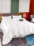 SilkSilky US 25Momme Pure Silk Bedding Set White 003