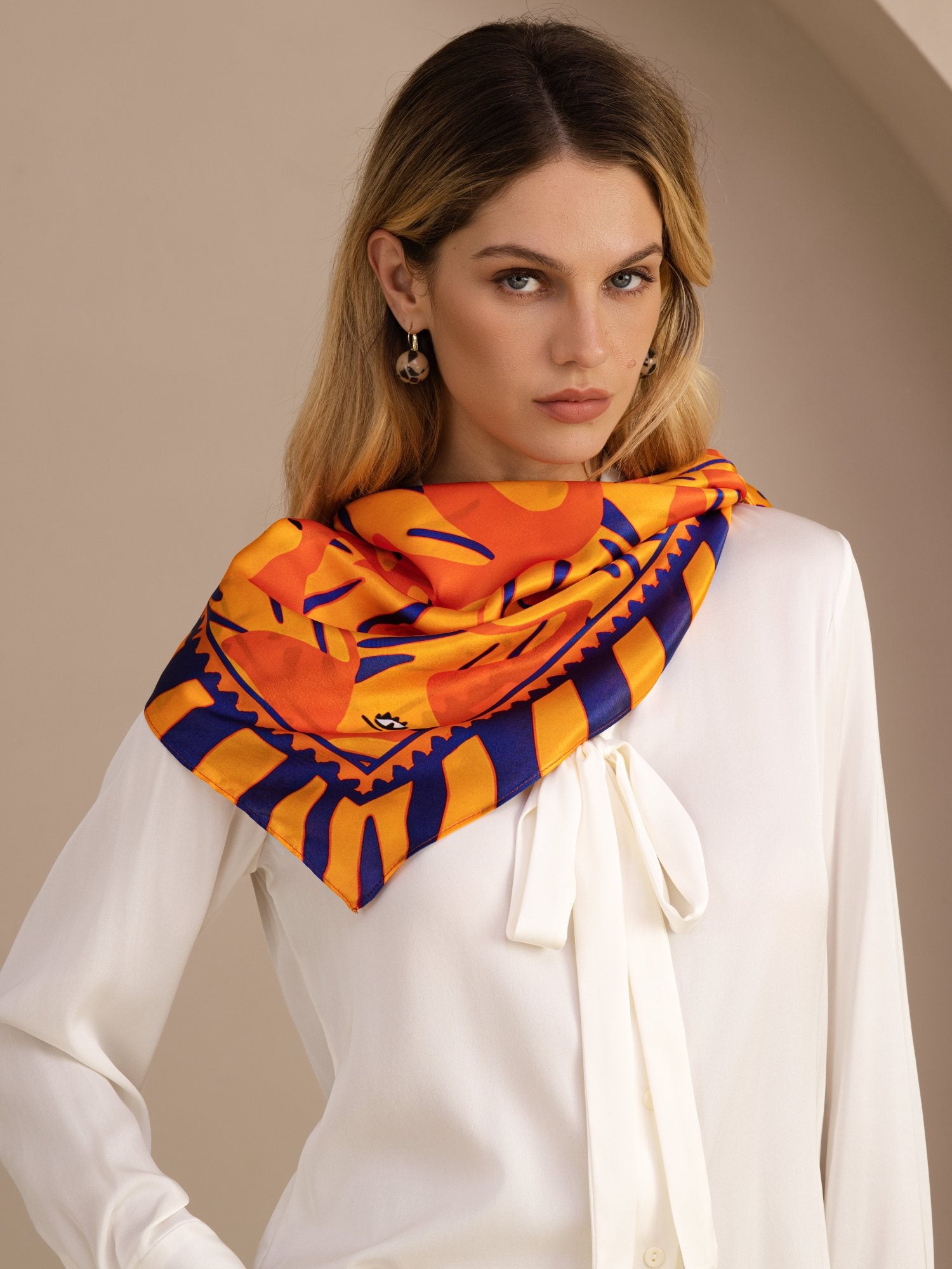 [Orange Dog] SilkSilky Scarf 002