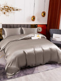 SilkSilky US 19Momme Pure Silk Bedding Set Gray 003