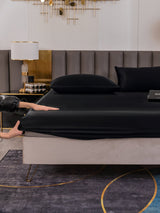 [Black] SilkSilky  19Momme Bedding Set 006