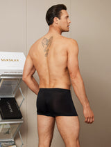 [Black] SilkSilky  100% Silk Jersey Men's Underwear 002