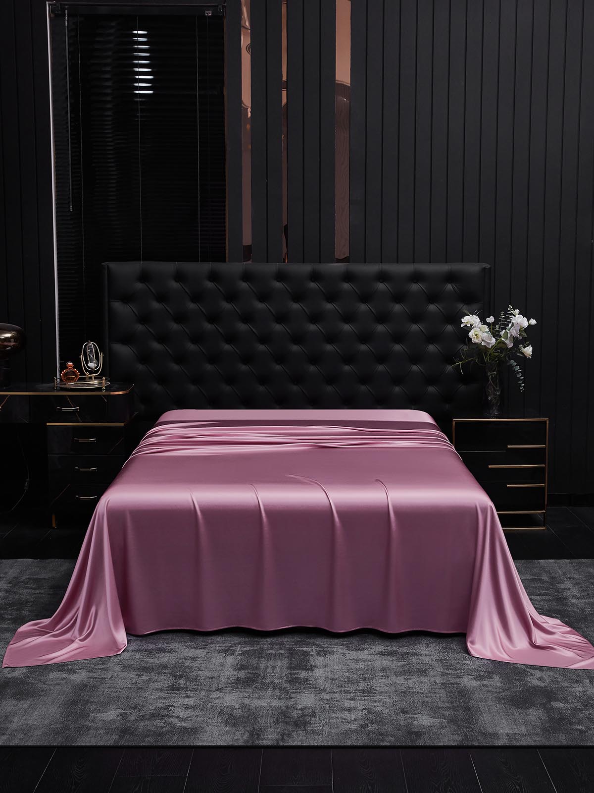 [Mauve Orchid] SilkSilky  22Momme Pure Silk Sheet 001