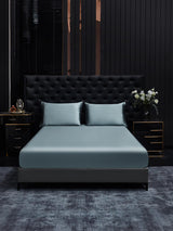 [Grayish Blue] SilkSilky  22Momme Bedding Set 001