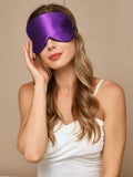 SilkSilky US 19Momme Pure Silk Eye Mask Purple 002