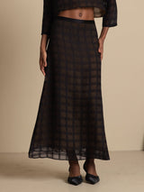 [Black] SilkSilky Pure Silk Skirt 003