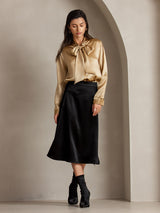 [Black] SilkSilky  Skirt 005