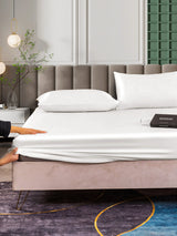[White] SilkSilky  25Momme Bedding Set 006