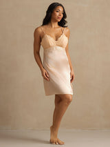 [Light Pink] SilkSilky  Spaghetti Strap V Neck Nightgown 006