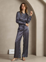 [Navy Ginkgo] SilkSilky  Women's Pants 003