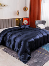 [Dark Blue] SilkSilky  19Momme Duvet Covers 001