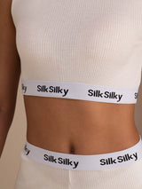 [White] SilkSilky  Sleeveless Crew Neck Women's Outfit Sets 005