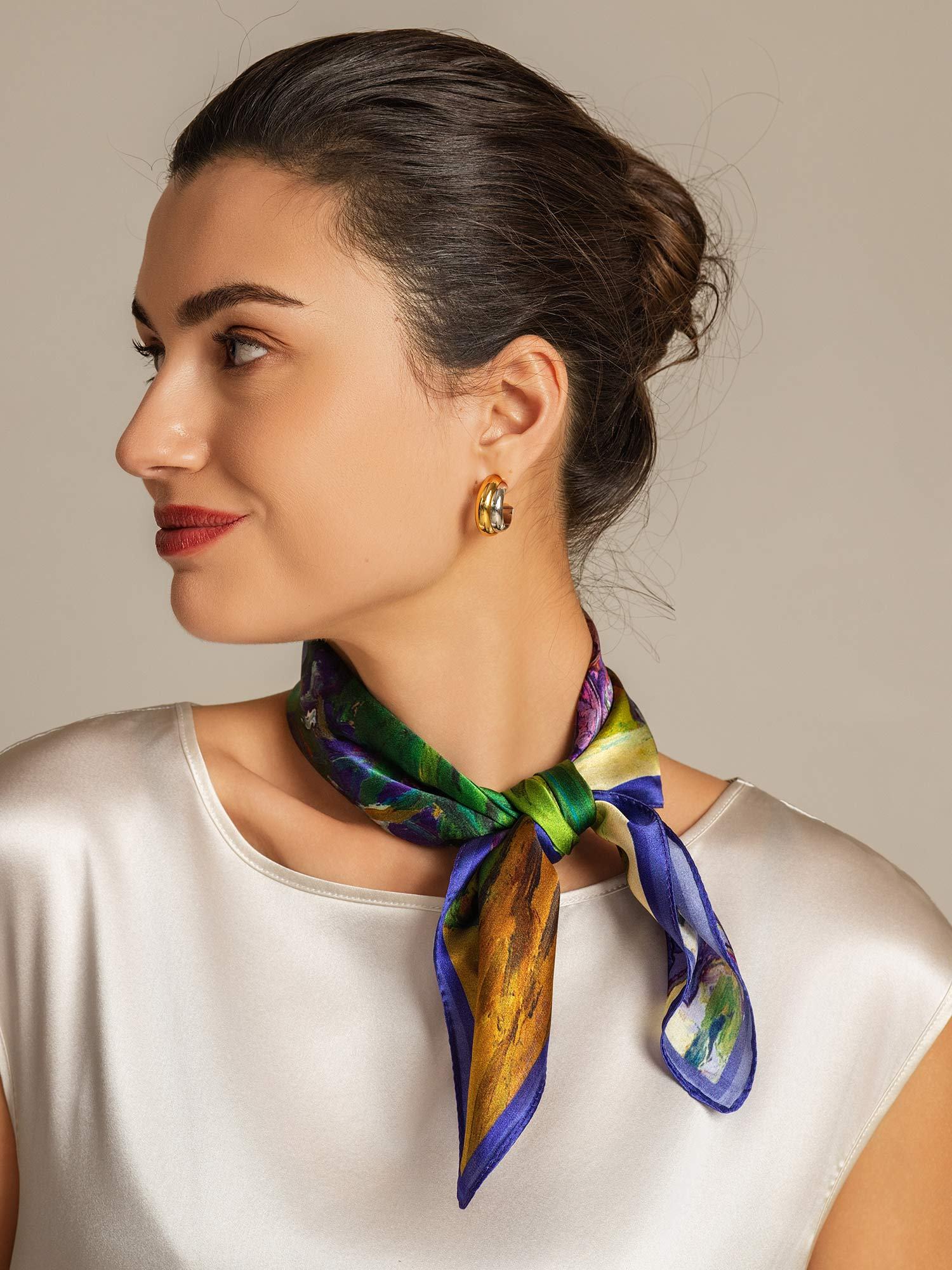 [Multi] SilkSilky Pure Silk Scarf 003