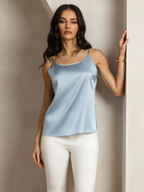[Grayish Blue] SilkSilky  Spaghetti Strap Camisole Top 001