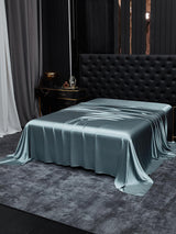 [Grayish Blue] SilkSilky  19Momme Sheet 001
