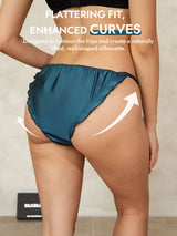 [Teal] SilkSilky  Pure Silk Panty 006