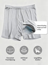 [Gray] SilkSilky  100% Silk Jersey Men's Underwear 003