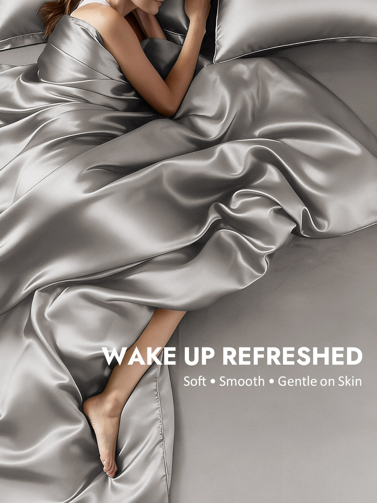 [Gray] SilkSilky  19Momme Silk Bedding Set 004