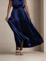 [Dark Blue] SilkSilky  Skirt 005