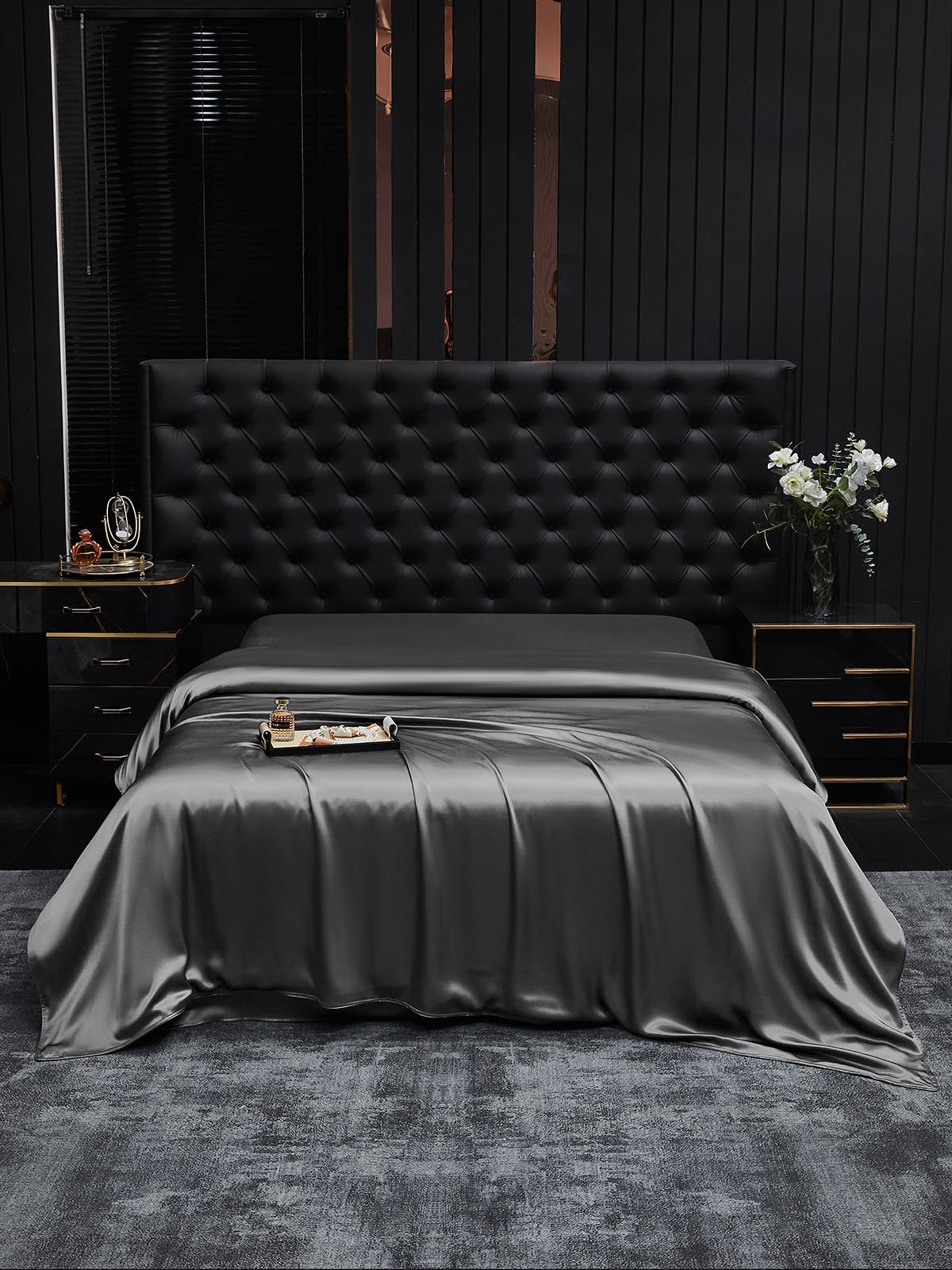 [Dark Gray] SilkSilky  19Momme Pure Silk Duvet Cover 002